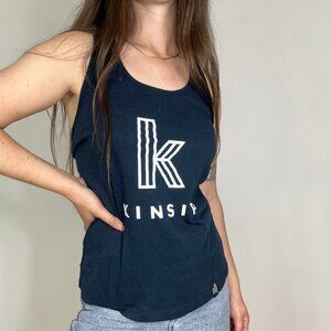 *Kinsip Racer Back Navy Tank Top